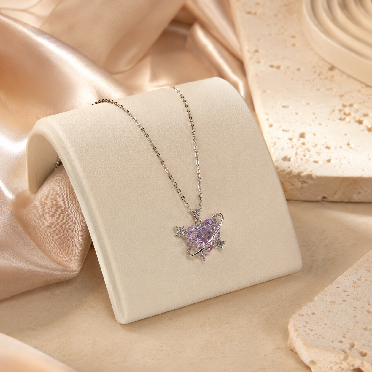 Lavender Butterfly Necklace