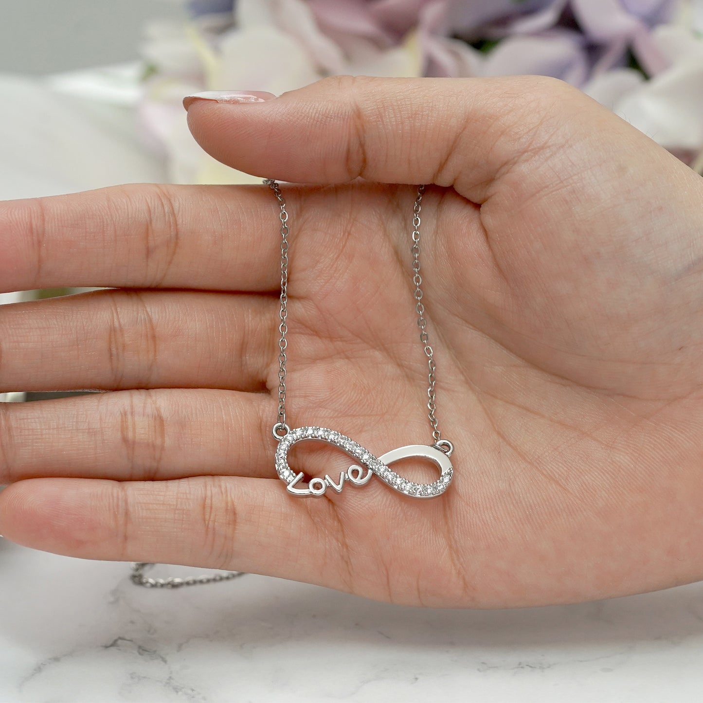 Infinity Love Pendant Necklace - Jewelry for Her - Perfect Anniversary Gift