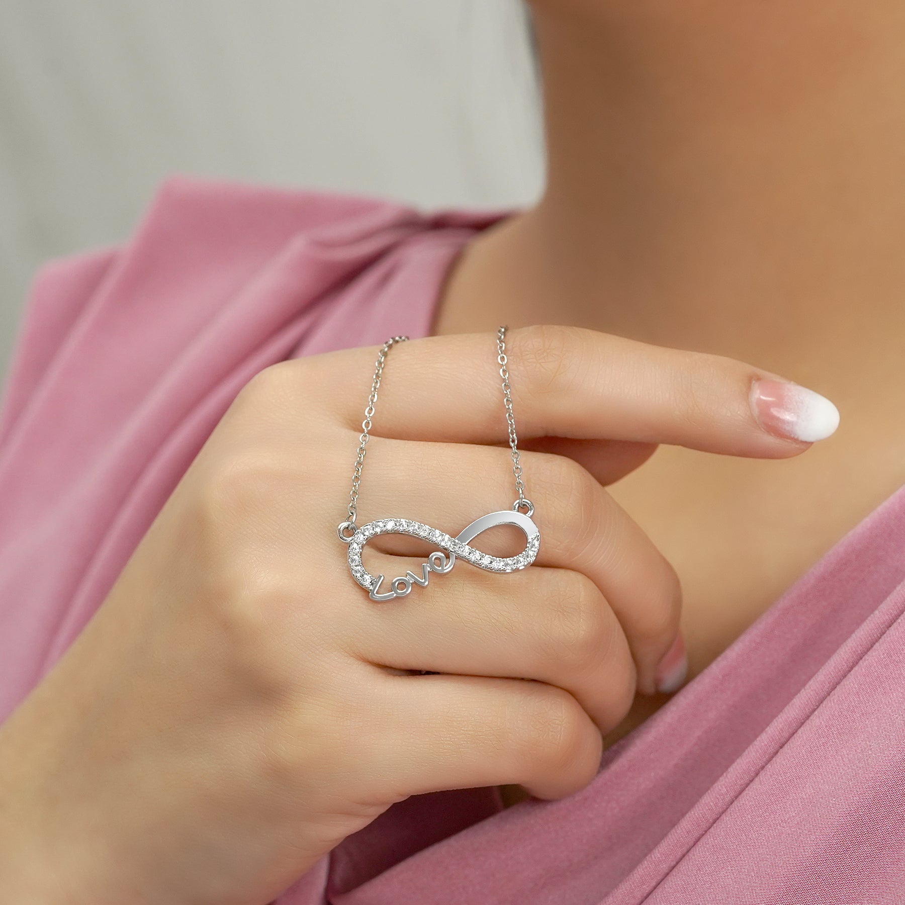 Infinity Love Pendant Necklace - Jewelry for Her - Perfect Anniversary Gift